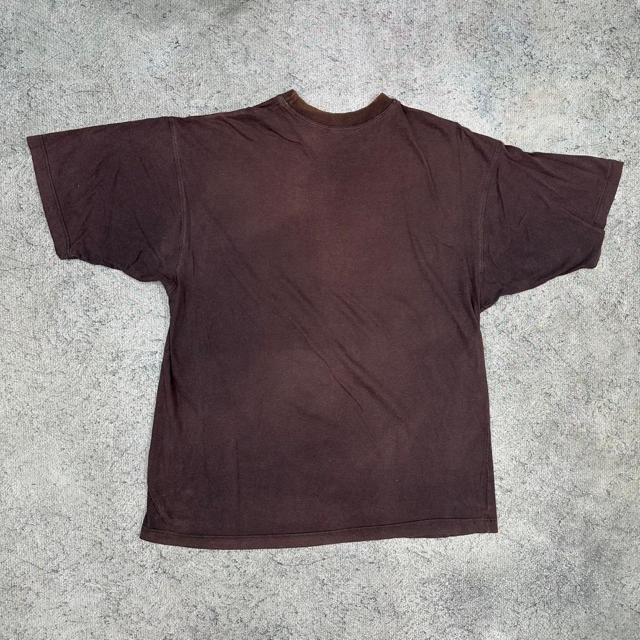 Adidas Team vintage T-Shirt oversized Tee Shirt braun washed L