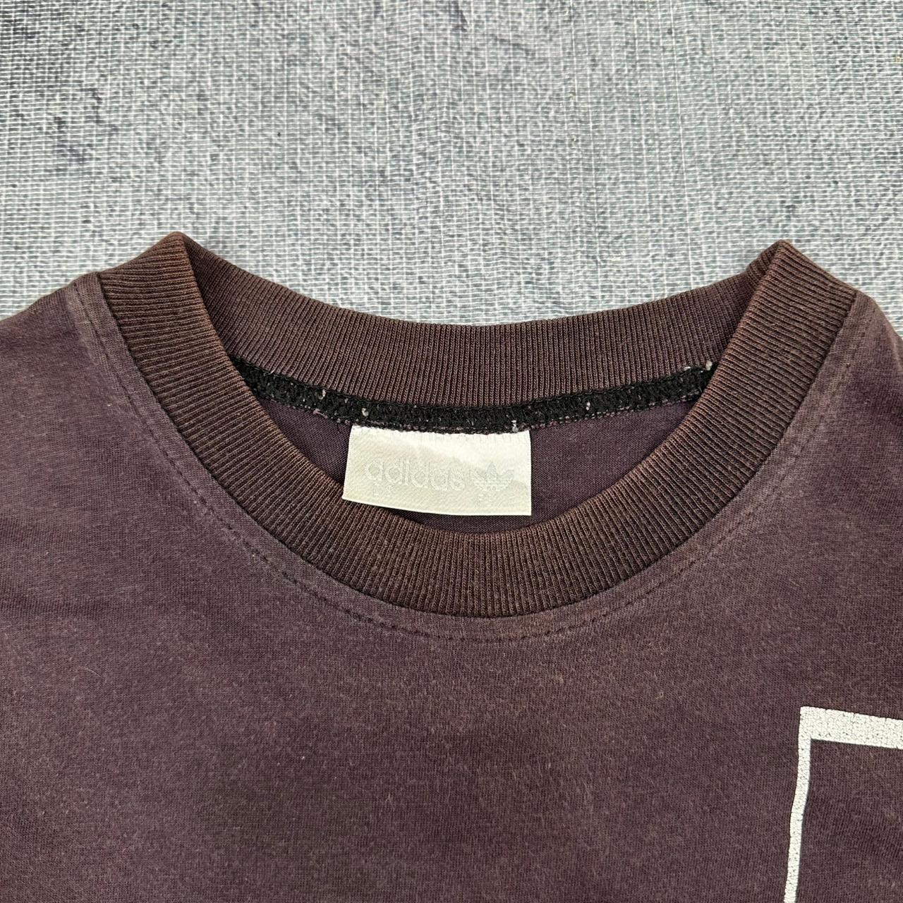 Adidas Team vintage T-Shirt oversized Tee Shirt braun washed L
