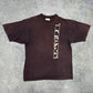Adidas Team vintage T-Shirt oversized Tee Shirt braun washed L