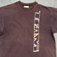 Adidas Team vintage T-Shirt oversized Tee Shirt braun washed L