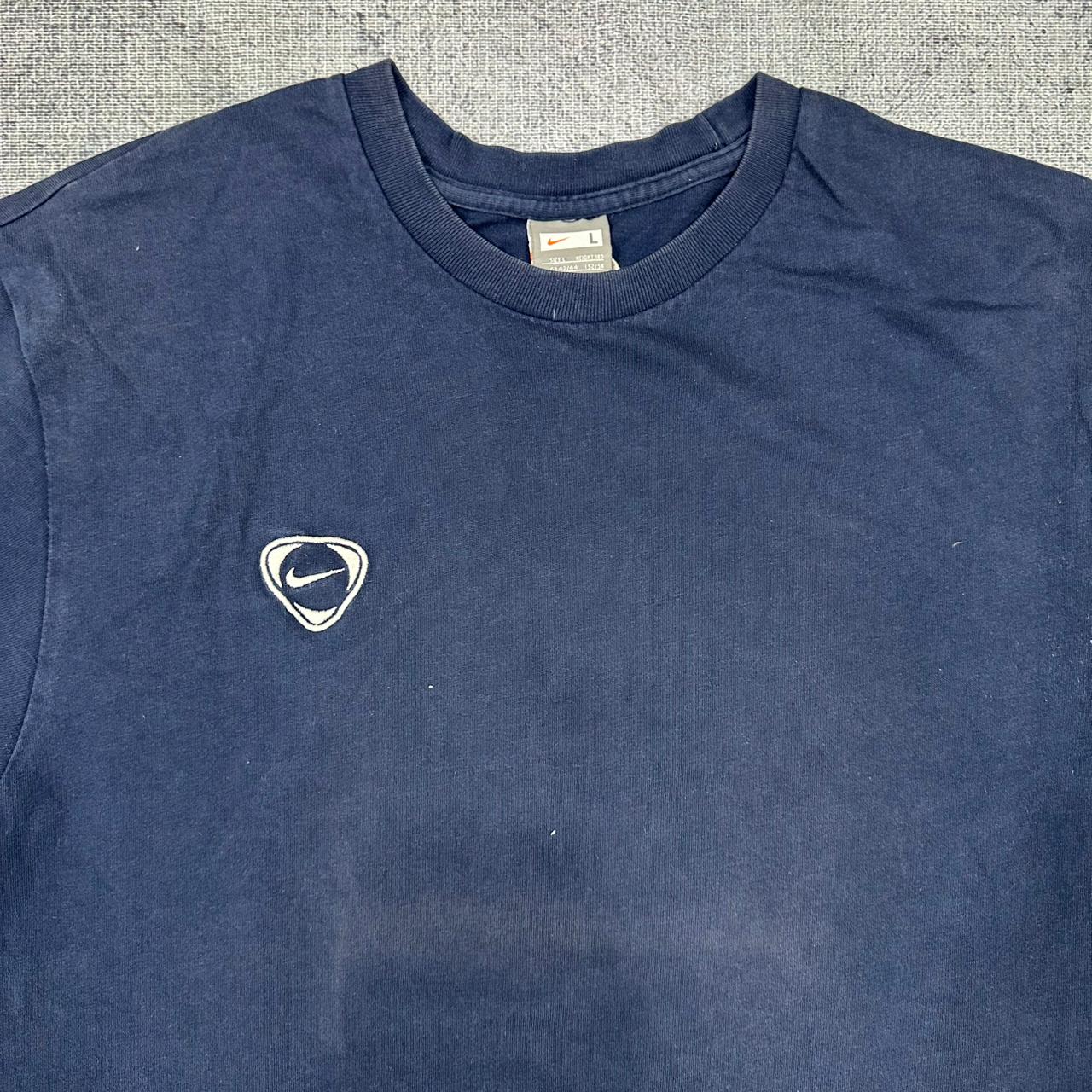 Nike vintage T-Shirt Tee Shirt oversized streetwear soccer blau L