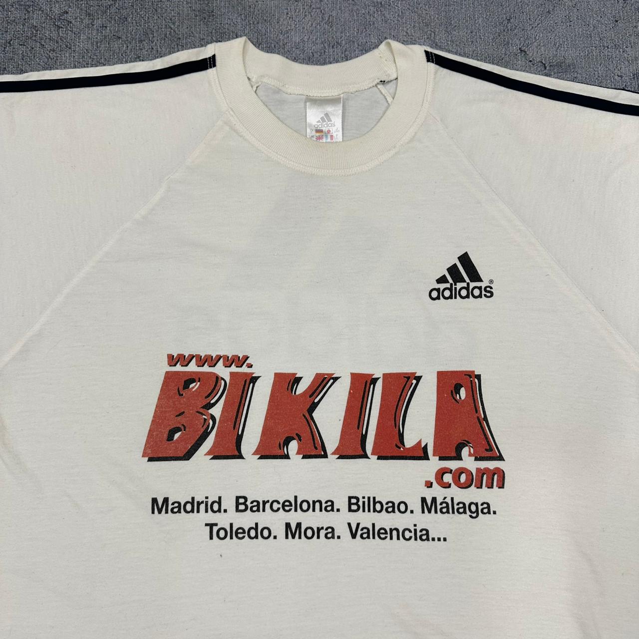 Adidas vintage Spain T-Shirt Tee Shirt oversized weiß L