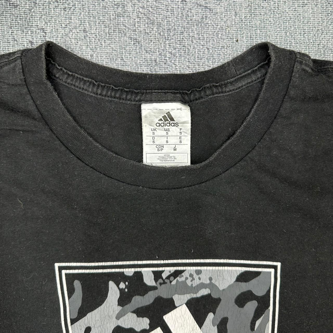 Adidas vintage big Logo T-Shirt Tee Shirt Graphic schwarz S