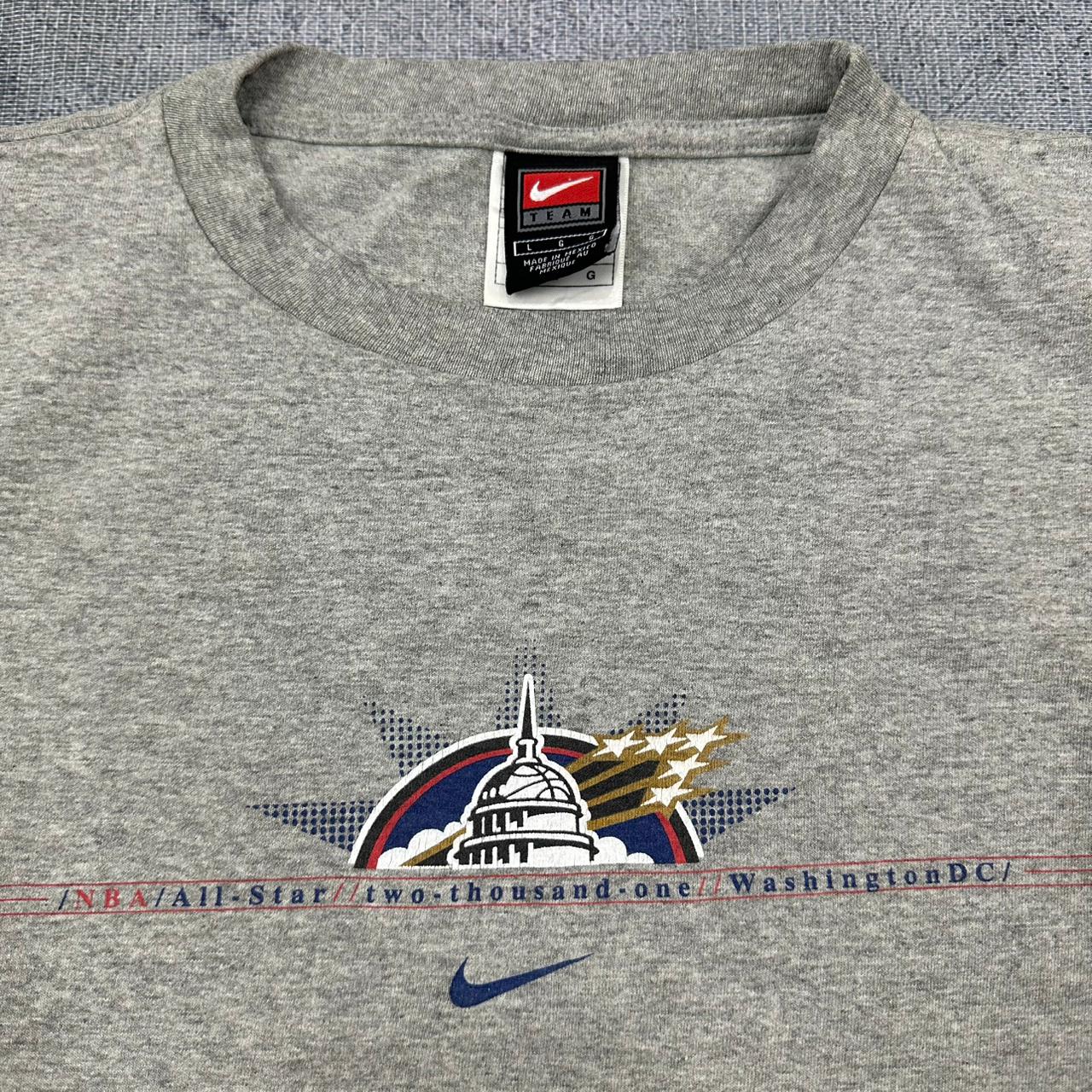 Nike NBA All-Star 2001 vintage Basketball Washington T-Shirt Shirt Tee grau L