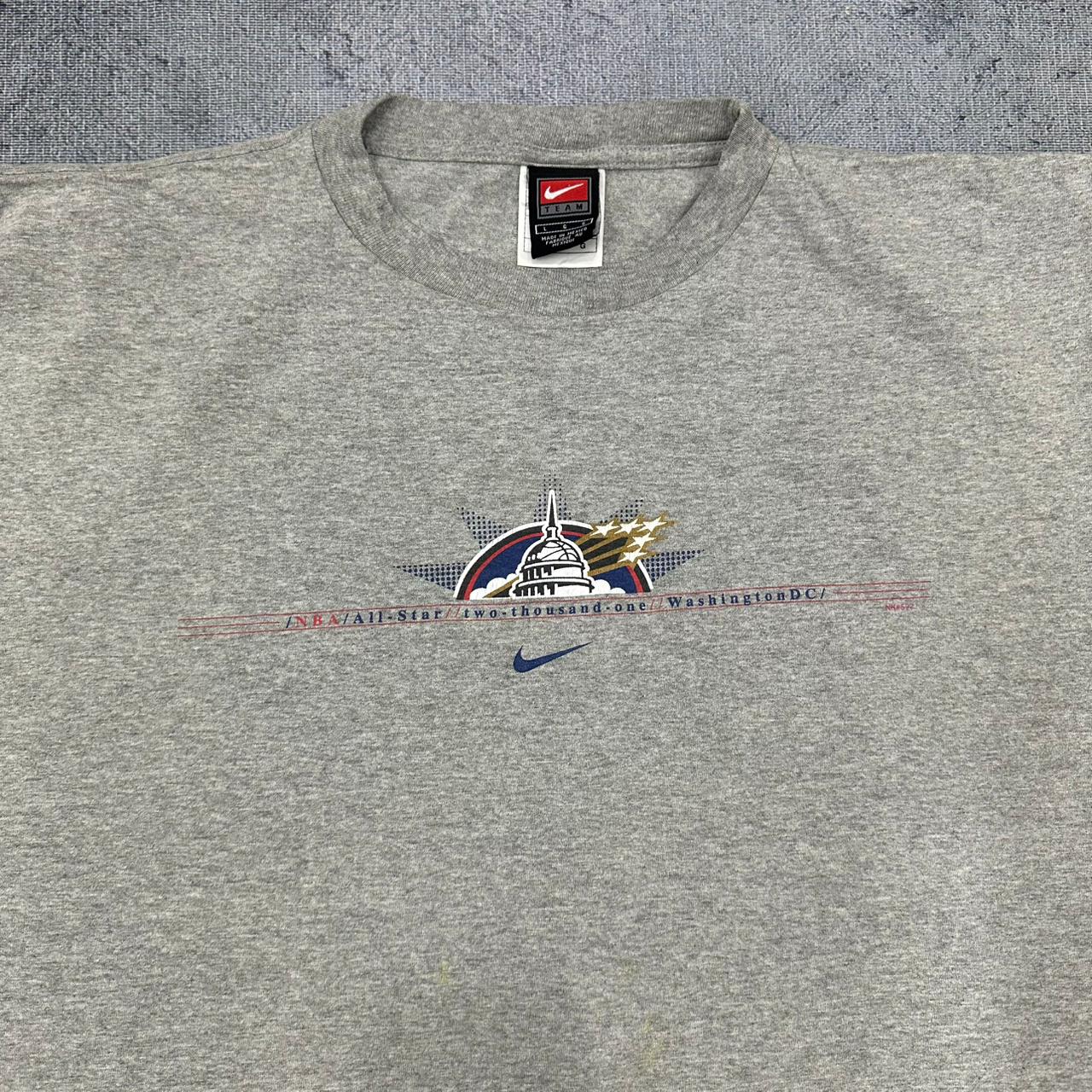 Nike NBA All-Star 2001 vintage Basketball Washington T-Shirt Shirt Tee grau L