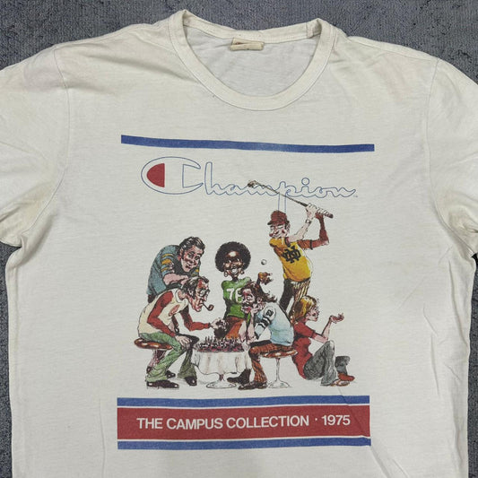 Champion Vintage Campus Collection 80er Original Vintage Super Selten T-Shirt Tee Shirt L