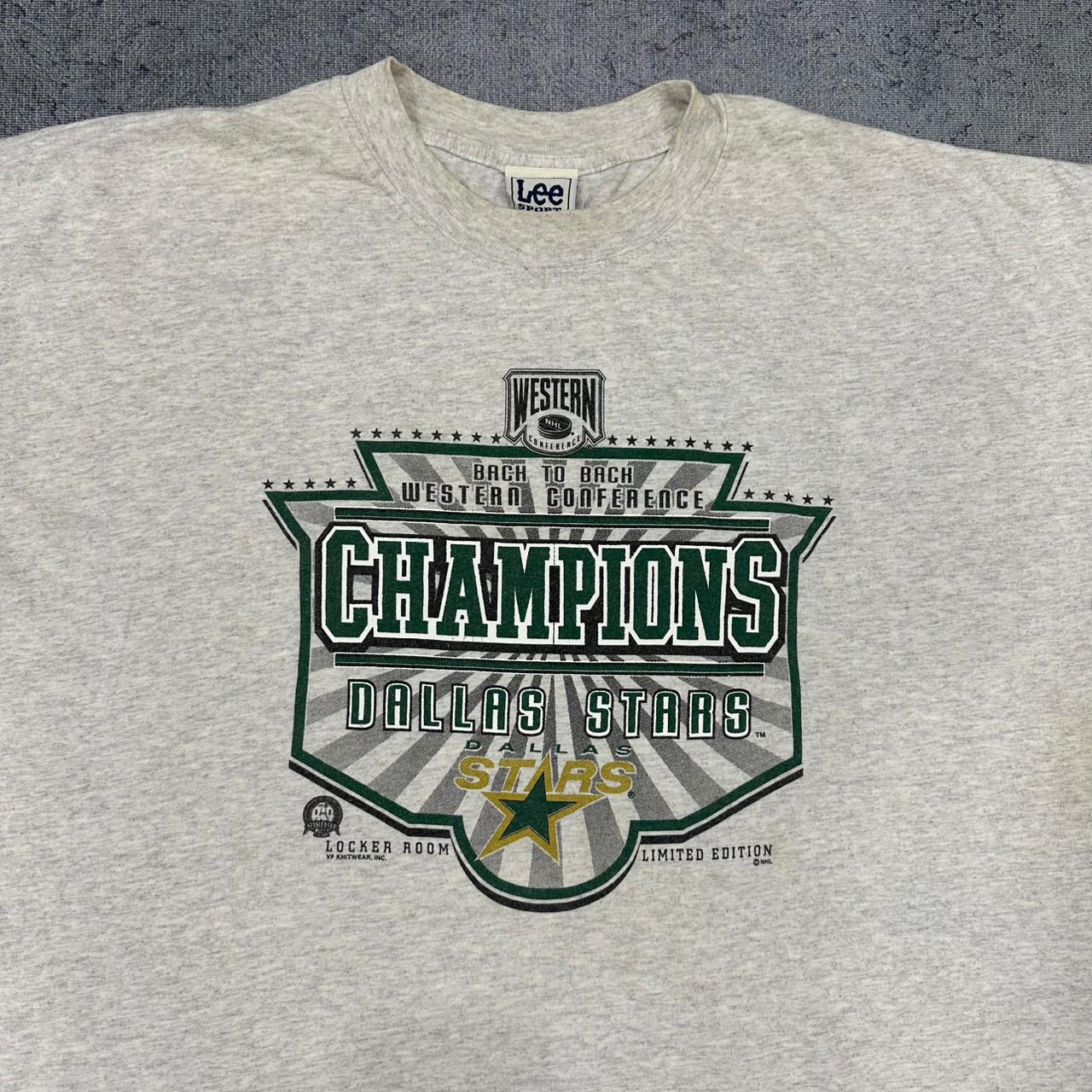 Lee x NHL 1999 vintage Dallas Stars Champions T-Shirt Tee Shirt grau XXL