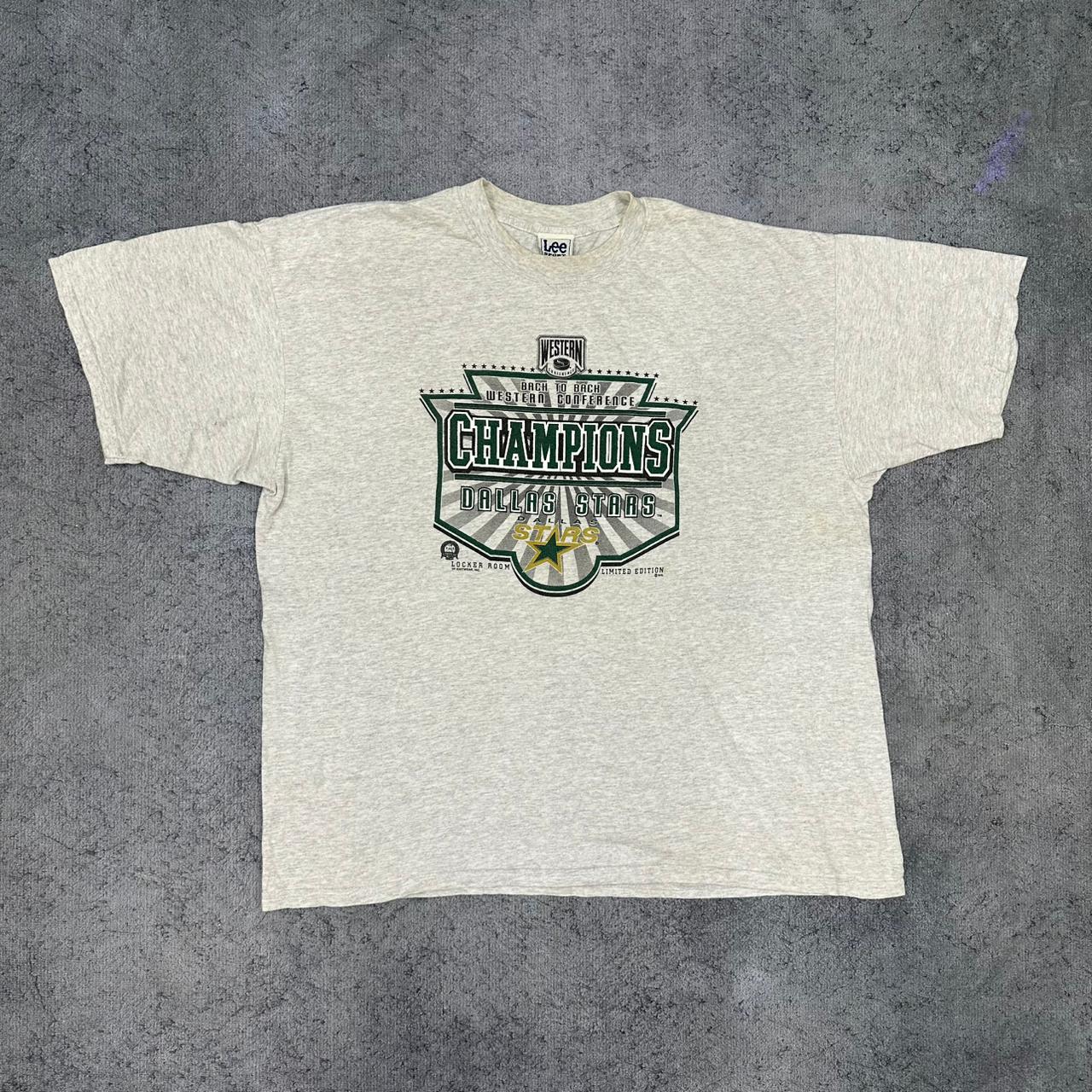 Lee x NHL 1999 vintage Dallas Stars Champions T-Shirt Tee Shirt grau XXL