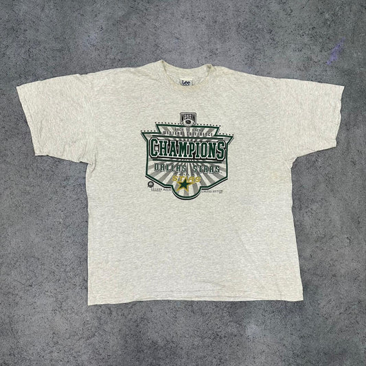 Lee x NHL 1999 vintage Dallas Stars Champions T-Shirt Tee Shirt grau XXL