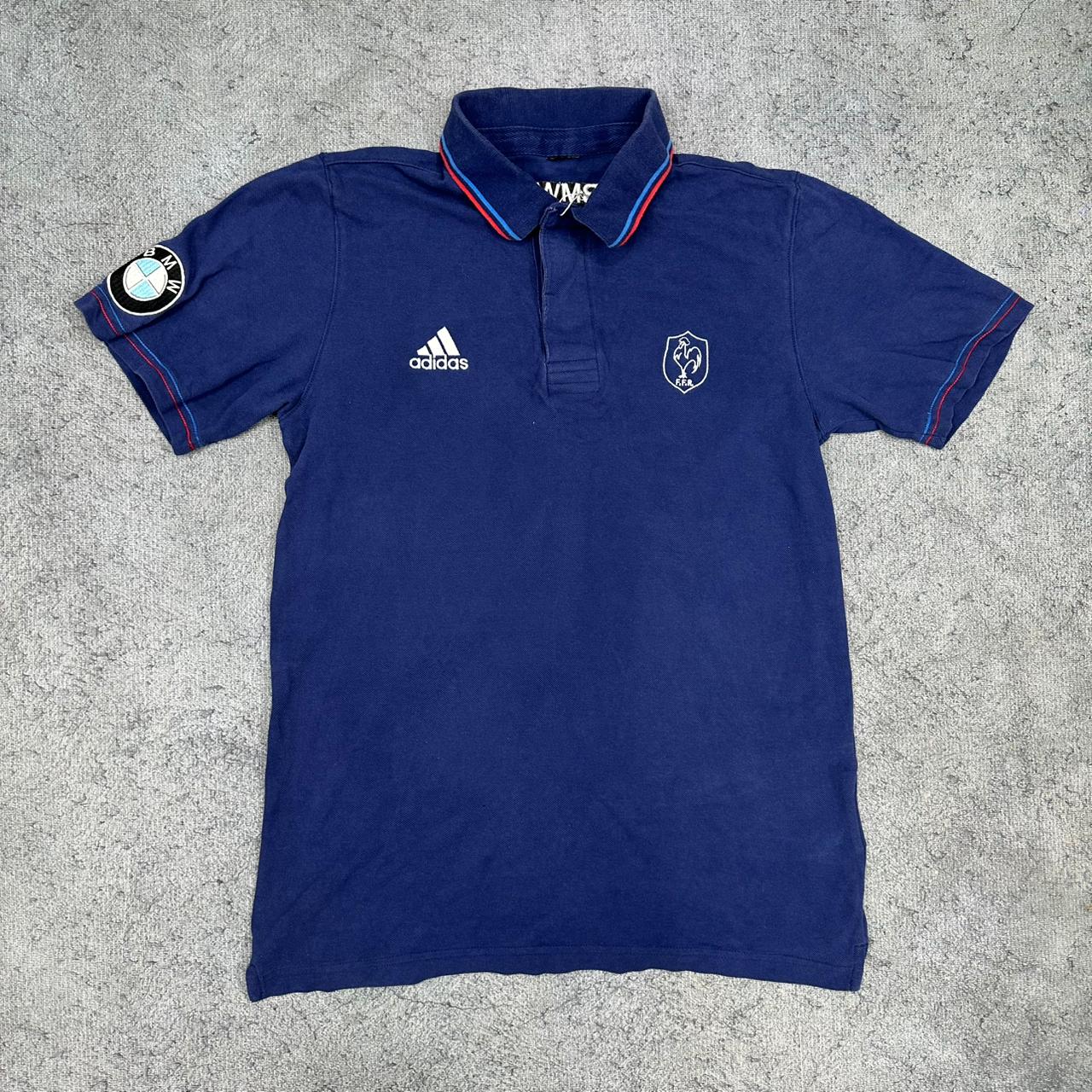 Adidas x France x BMW vintage Polo Shirt T-Shirt Shirt blau M