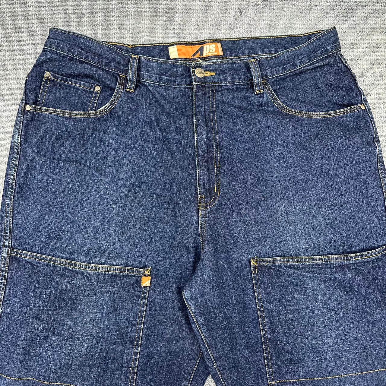Aeropostale APS vintage baggy Denim 3/4 Jeans Double Knee Hip Hop Jorts W38 XL