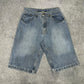 Banana Jack vintage Jorts Shorts Denim kurze Hose Jeans baggy Fit blau W34 L