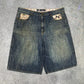LRG Geans vintage Baggy Jorts Shorts Japanese embroidery Y2K Hip Hop Denim Jeans Pants W42 XXL
