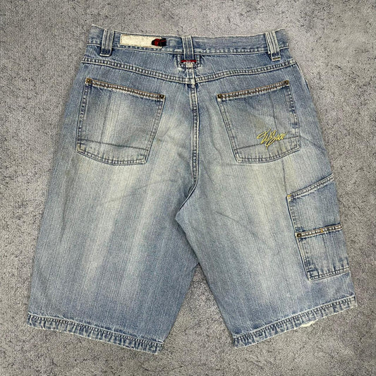 Willie Esco vintage Jorts Jeans Denim Shorts Pants Y2K embroidery blau W34 M