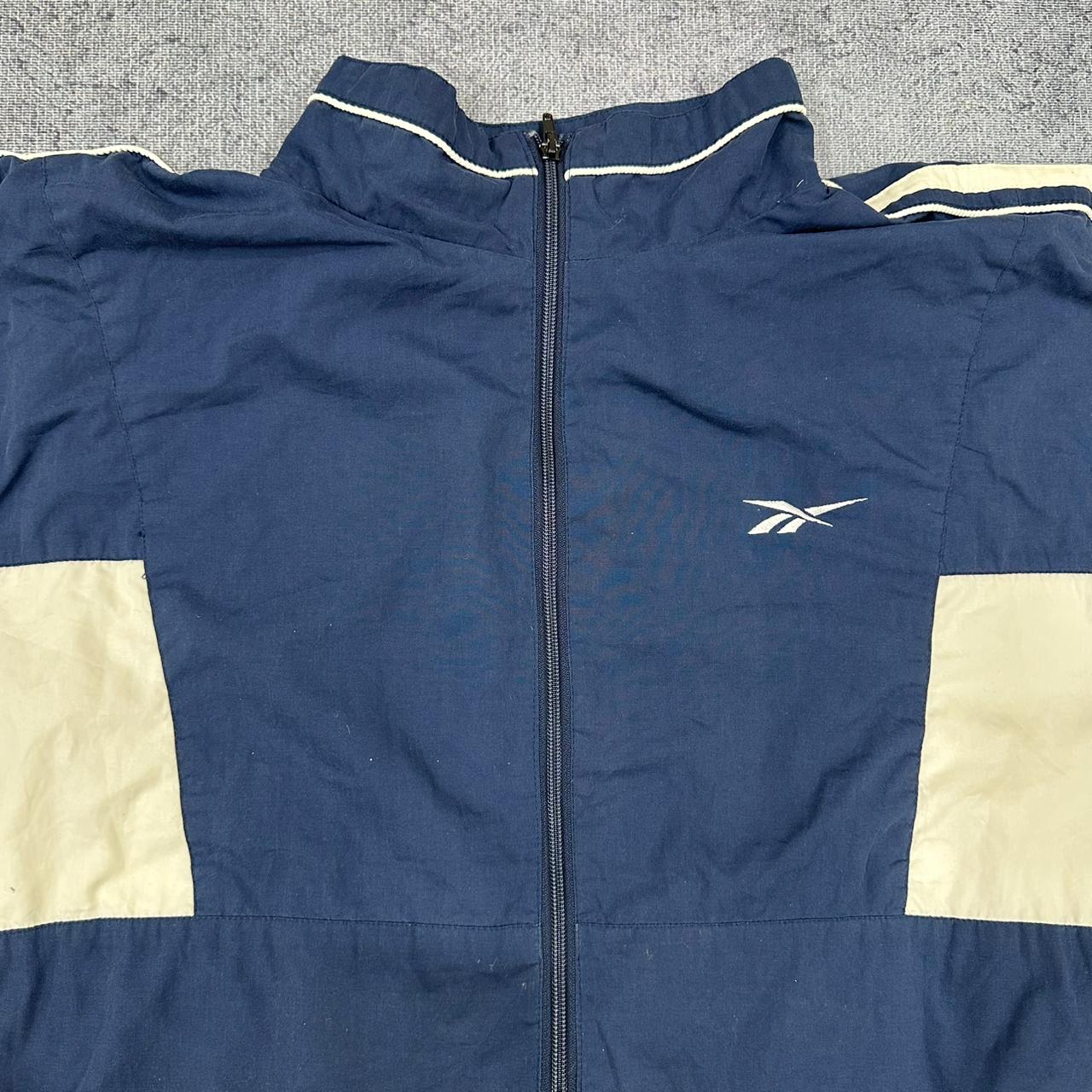 Reebok vintage Windbreaker Trackjacket leichte Jacke blau XL