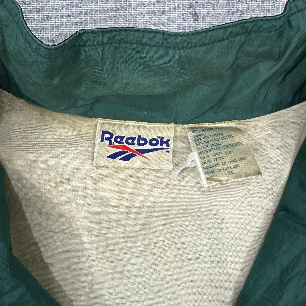 Reebok vintage Big Logo varsity Jacket Windbreaker Trackjacket Jacke grün XXL
