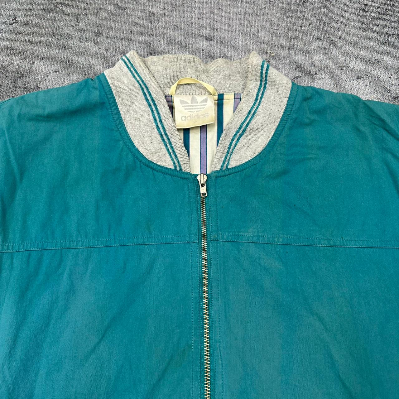 Adidas vintage 80s Jacke Harrington Jacke Bomberjacke Windbreaker grün L