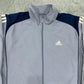 Adidas vintage Trackjacket Windbreaker Jacke streetwear three stripes blau L