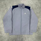 Adidas vintage Trackjacket Windbreaker Jacke streetwear three stripes blau L