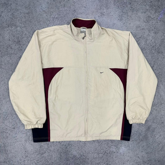 Nike vintage Trackjacket Windbreaker Jacke Y2K streetwear beige XXL