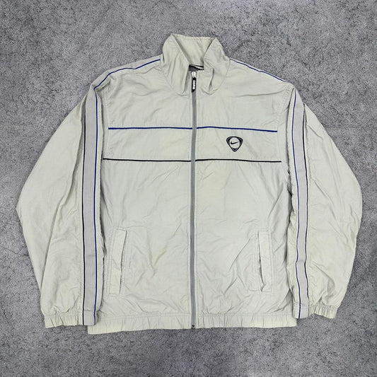 Nike vintage Soccer Windbreaker Trackjacket Jacke grau M