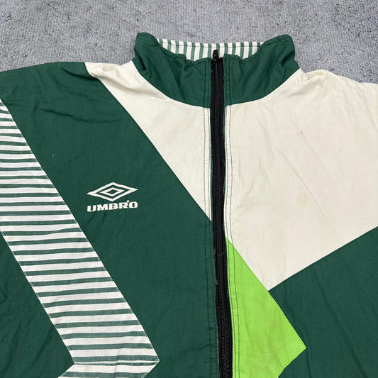 Umbro vintage Windbreaker Jacke Trackjacket 90s grün XL