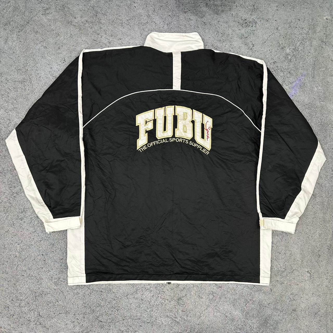 FUBU vintage big Logo Trackjacket Windbreaker Jacke schwarz XXL