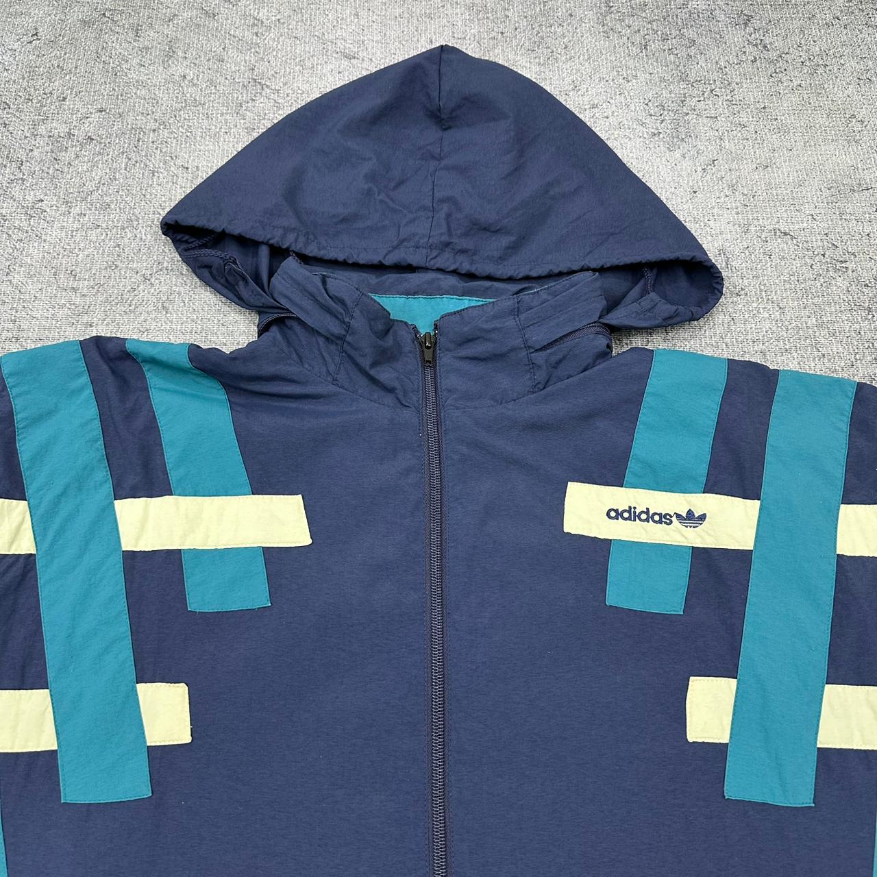 Adidas vintage 90s Windbreaker Trackjacket Jacke streetwear blau XL