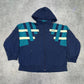 Adidas vintage 90s Windbreaker Trackjacket Jacke streetwear blau XL