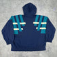 Adidas vintage 90s Windbreaker Trackjacket Jacke streetwear blau XL
