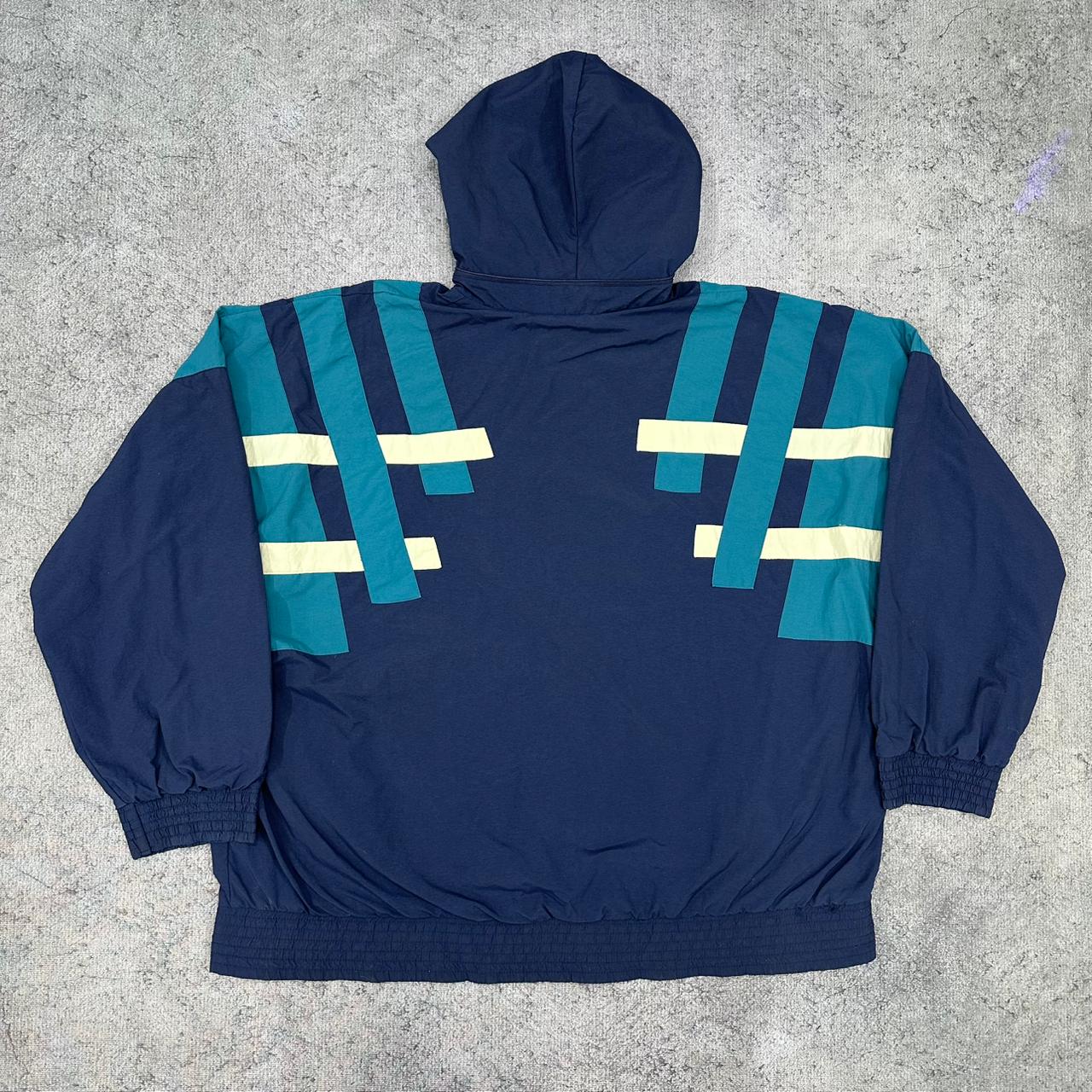 Adidas vintage 90s Windbreaker Trackjacket Jacke streetwear blau XL