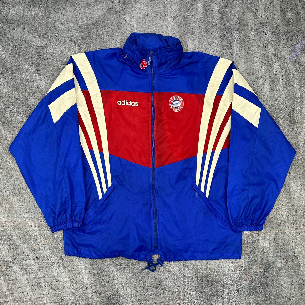 Adidas x Fc 90s Bayern vintage Windbreaker Jacke Trackjacket blau L