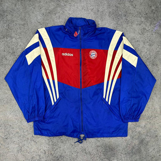 Adidas x Fc 90s Bayern vintage Windbreaker Jacke Trackjacket blau L