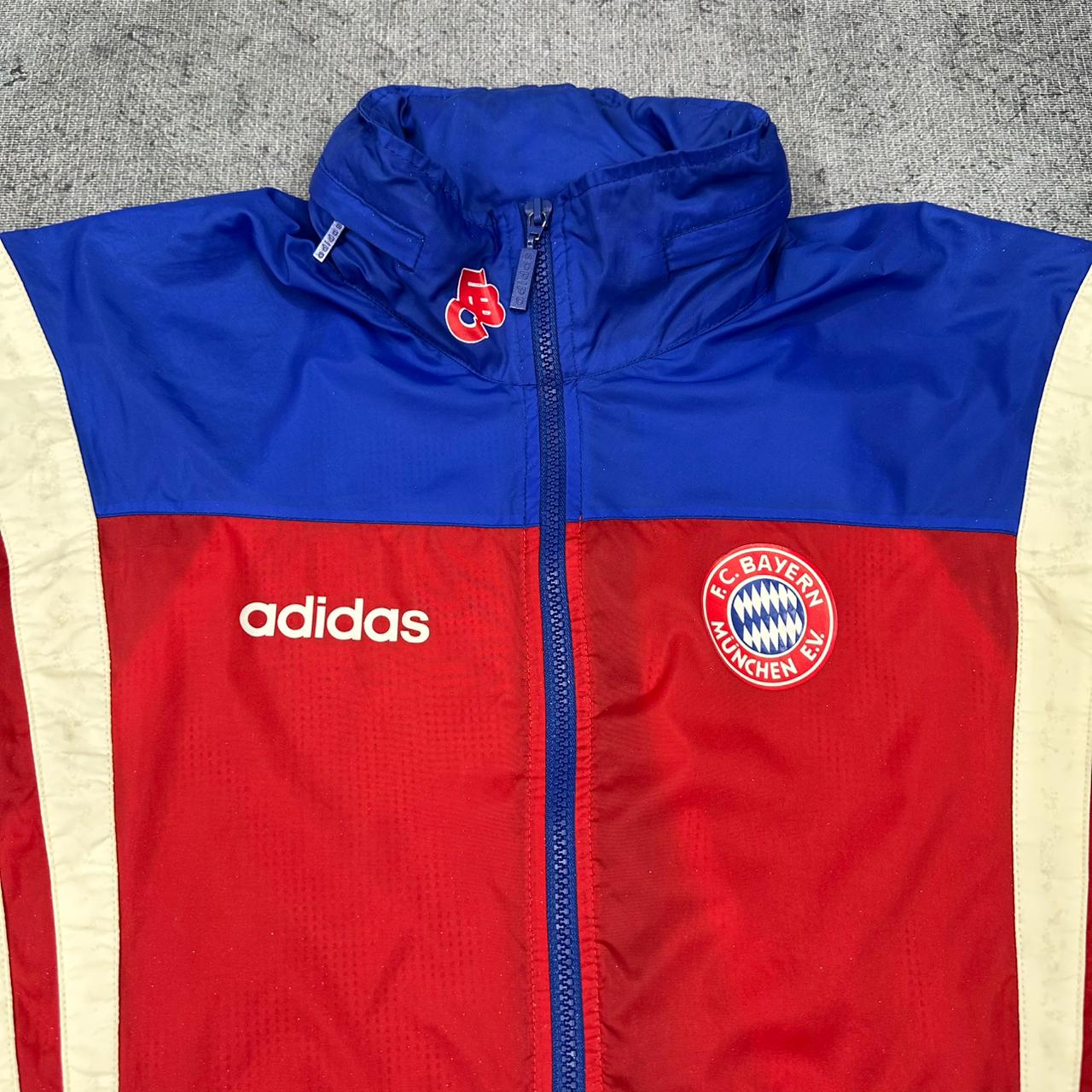 Adidas x Fc 90s Bayern vintage Windbreaker Jacke Trackjacket blau L