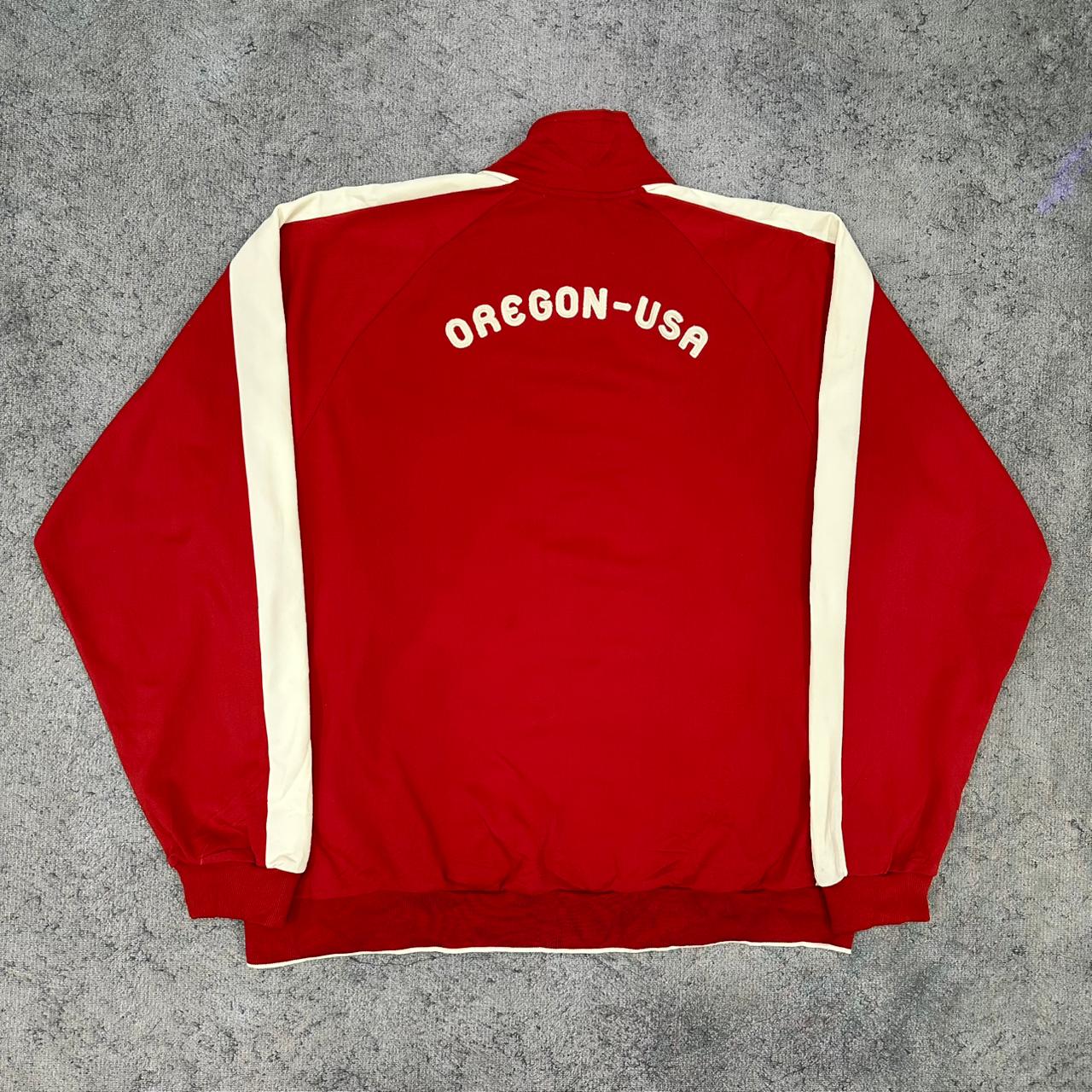 Nike x Oregon USA 90s vintage Zipper Sweatshirt Jacke rot L