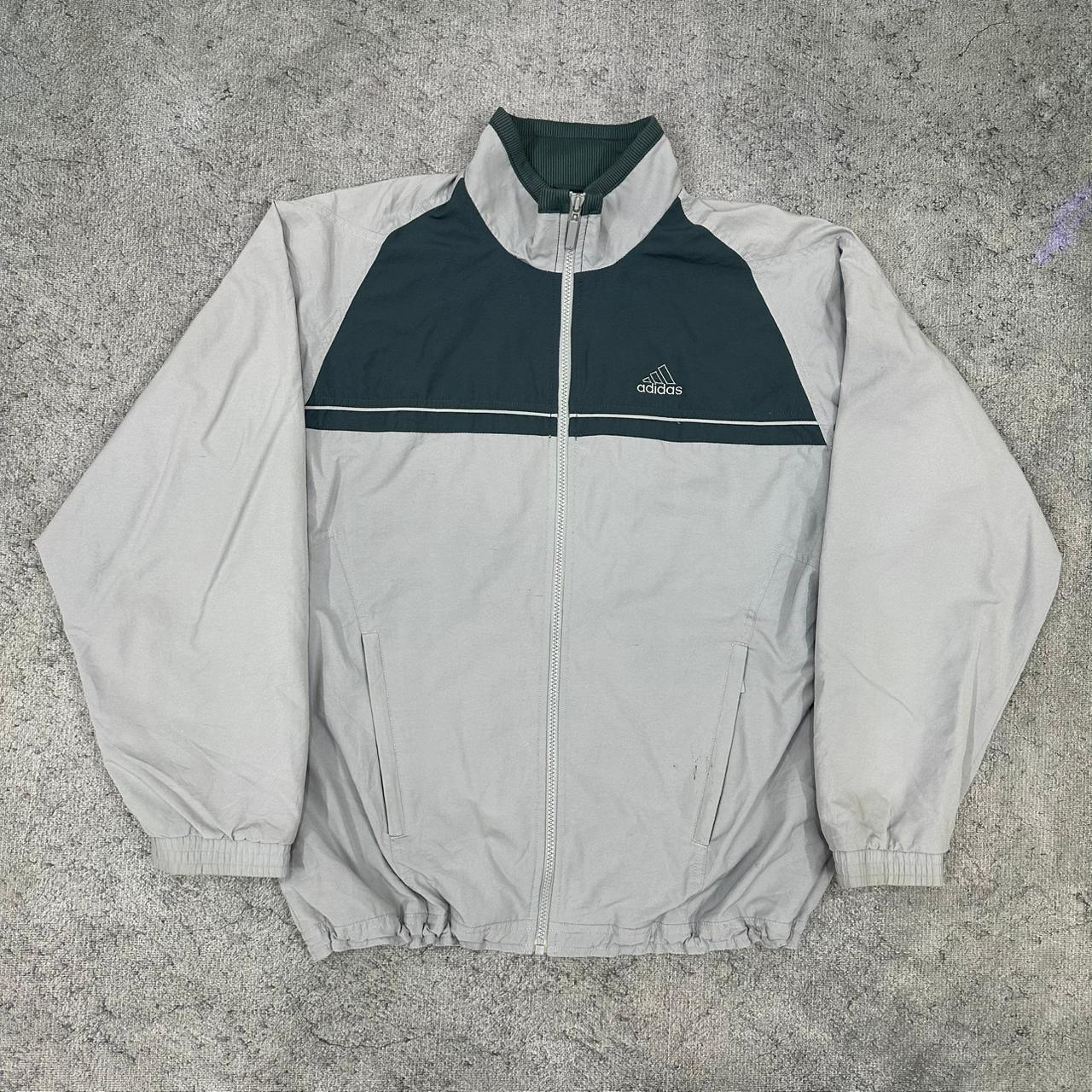 Adidas vintage Windbreaker Trackjacket Jacke grau S