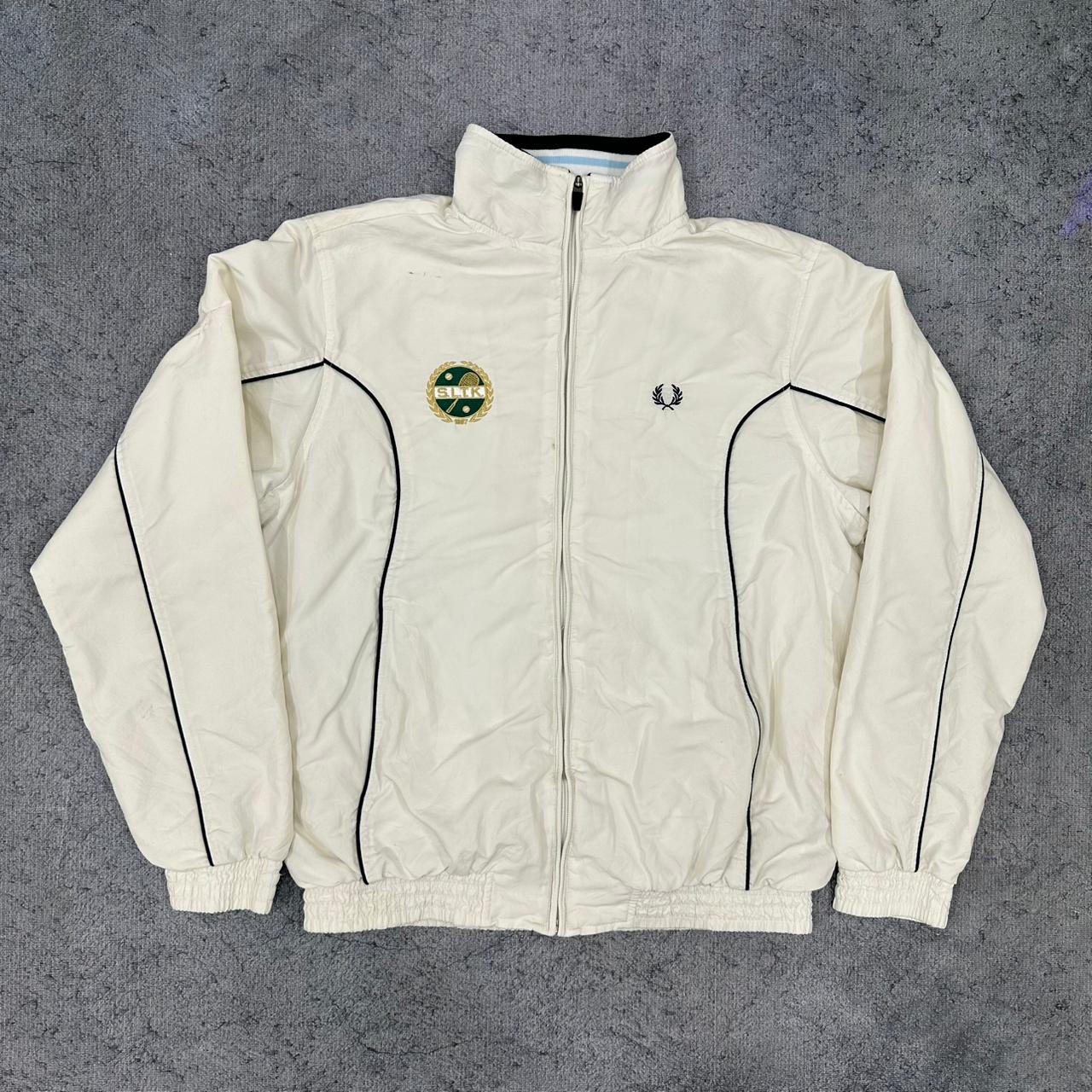 Fred Perry x Säro Lawn Tennis vintage Jacke Windbreaker Trackjacket weiß M