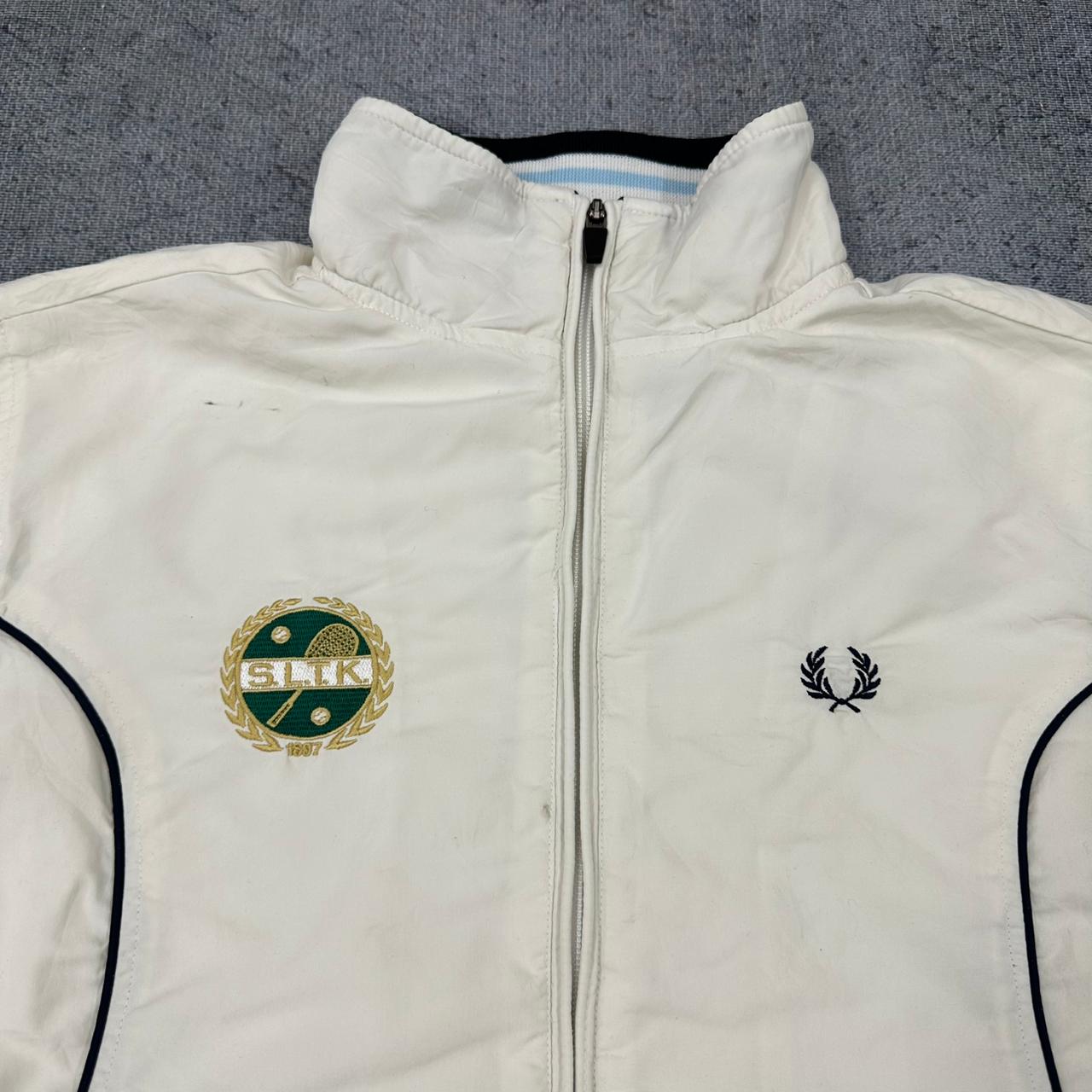 Fred Perry x Säro Lawn Tennis vintage Jacke Windbreaker Trackjacket weiß M