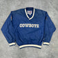 NFL Dallas Cowboys 90s vintage Sweatshirt Windbreaker Varsity big logo blau M