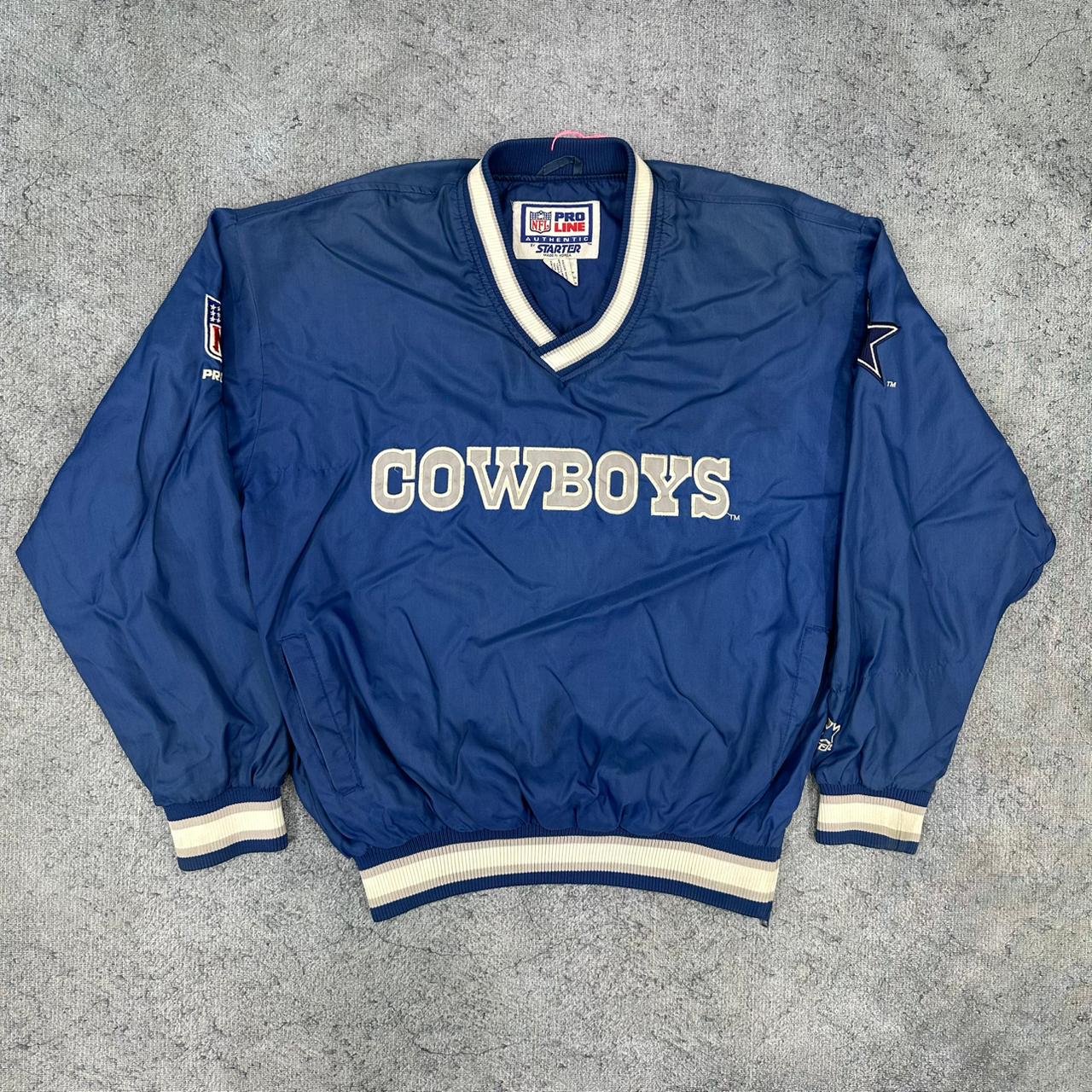 NFL Dallas Cowboys 90s vintage Sweatshirt Windbreaker Varsity big logo blau M