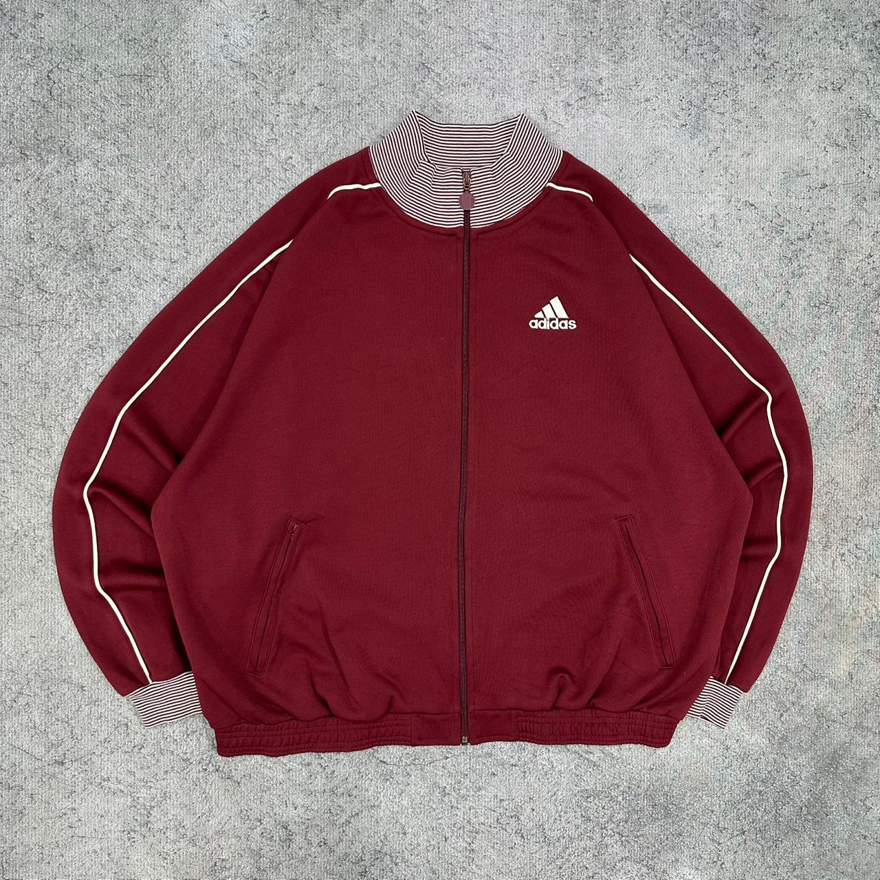 Adidas vintage Zipper Trackjacket Sportjacke streetwear rot XL