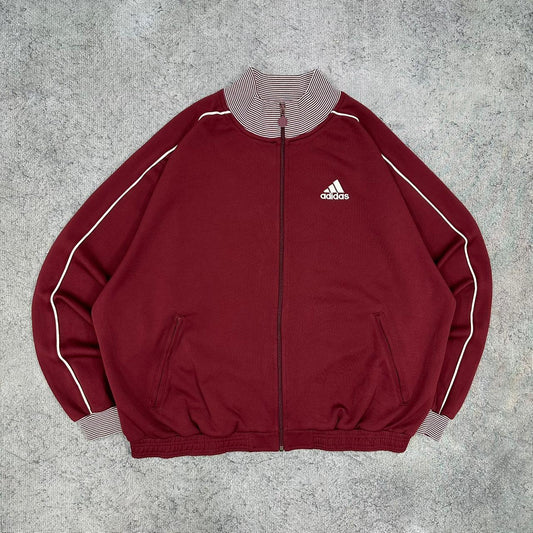 Adidas vintage Zipper Trackjacket Sportjacke streetwear rot XL