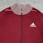Adidas vintage Zipper Trackjacket Sportjacke streetwear rot XL