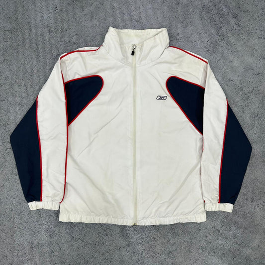 Reebok vintage Trackjacket Windbreaker Jacke weiß XS