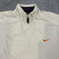 Nike vintage big Swoosh Windbreaker Trackjacket Jacke weiß M