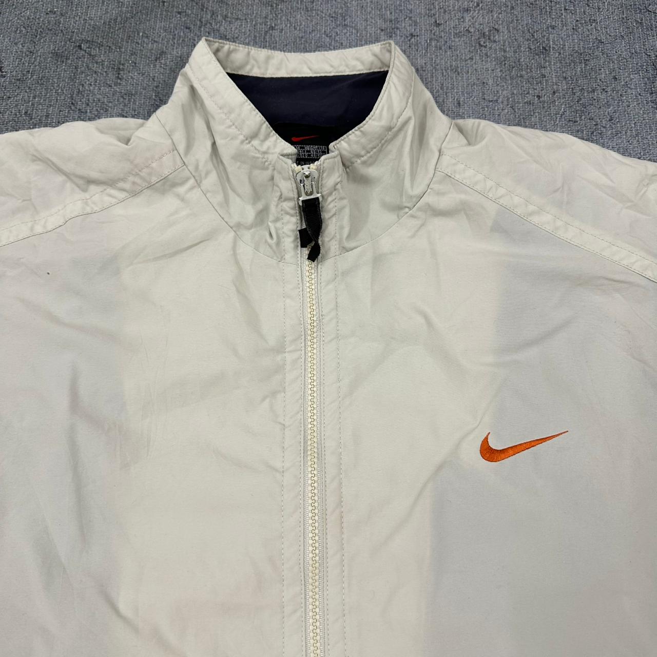 Nike vintage big Swoosh Windbreaker Trackjacket Jacke weiß M