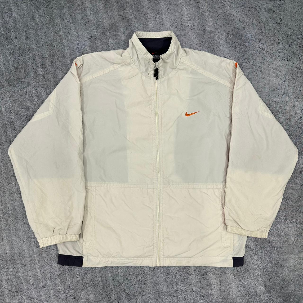 Nike vintage big Swoosh Windbreaker Trackjacket Jacke weiß M