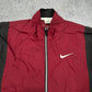 Nike vintage Windbreaker Trackjacket leichte Jacke rot S