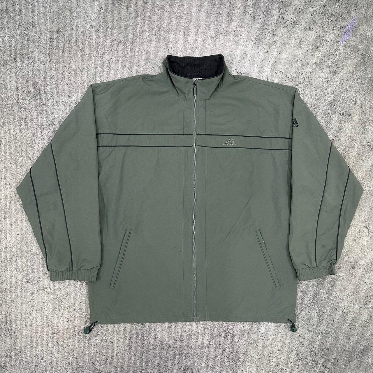 Adidas vintage big Logo Windbreaker Jacke Trackjacket grün XL