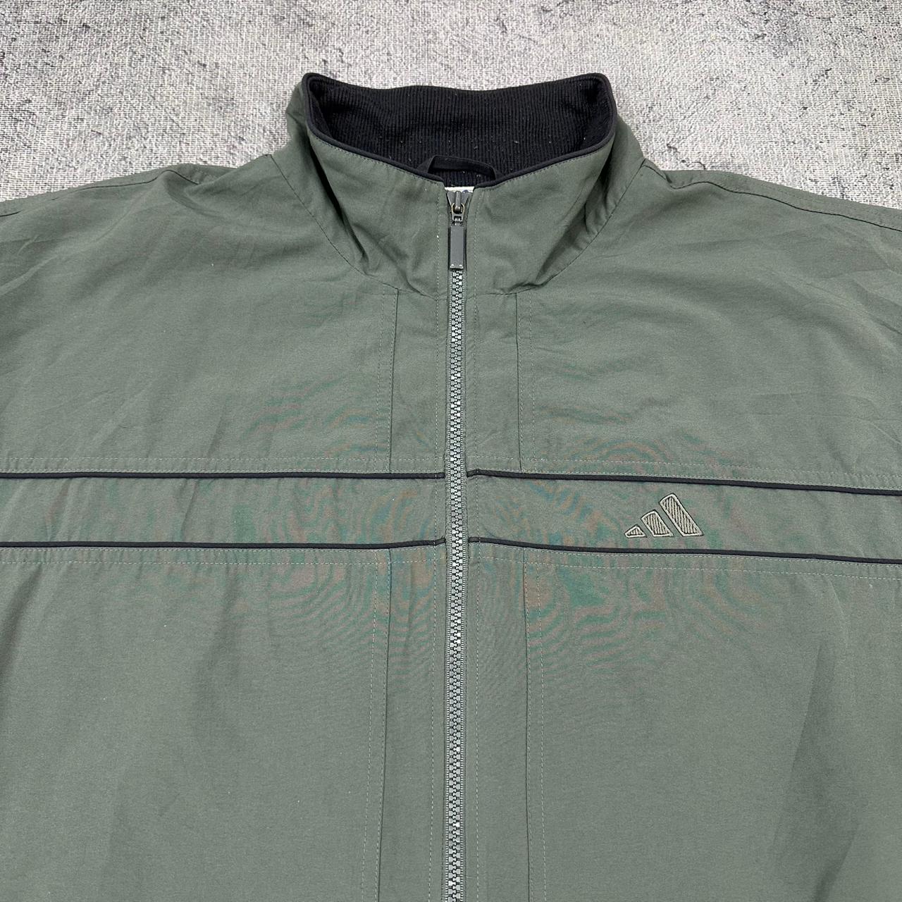 Adidas vintage big Logo Windbreaker Jacke Trackjacket grün XL